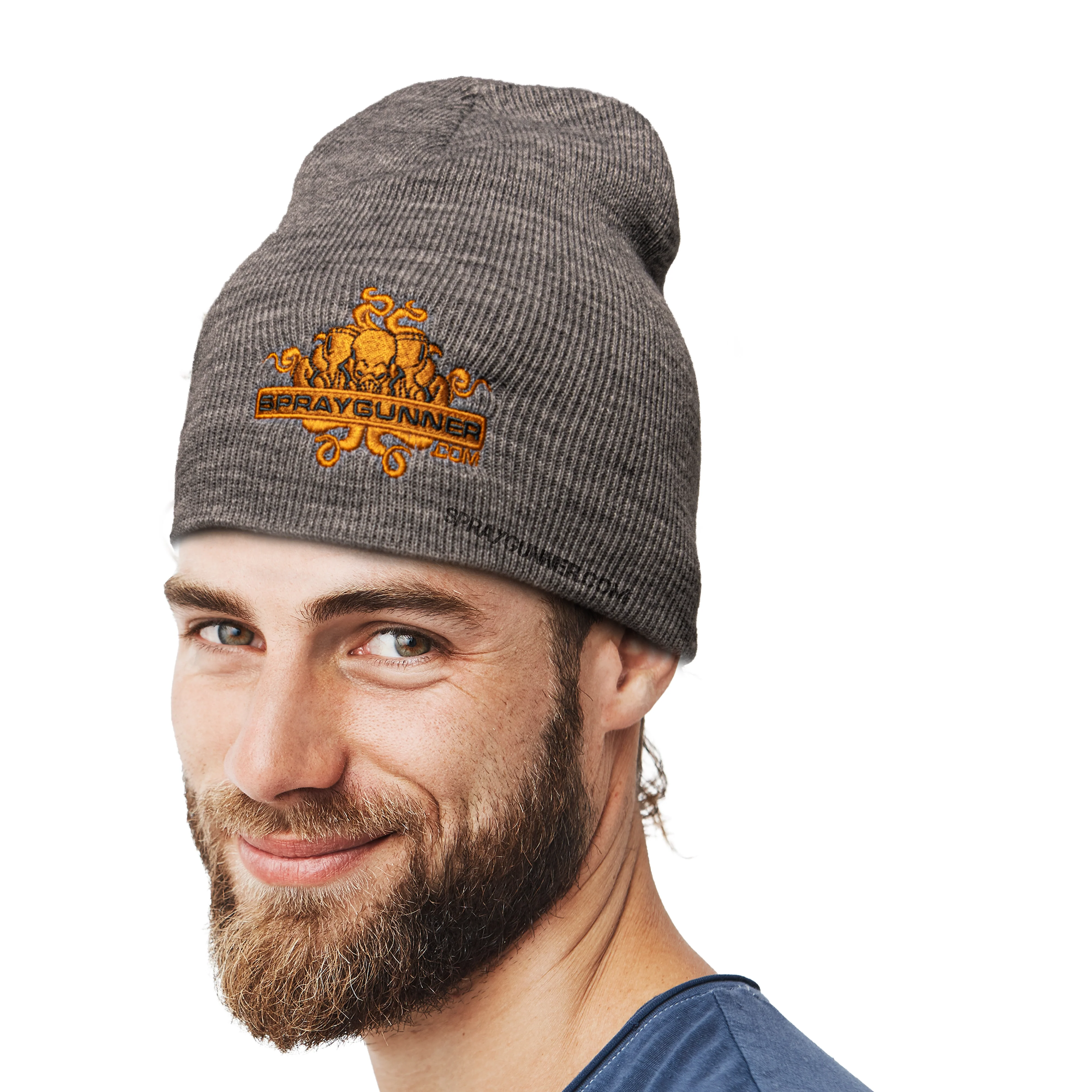 SprayGunner Grey Beanie - Image 3